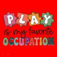 Occupational Therapy Play Is My Favorite Occupation Ot Fine Santa Hat thumb 1