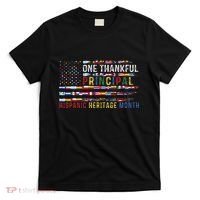 One Thankful Principal Hispanic Heritage Month USA Flag T-Shirt thumb 0