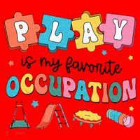 Occupational Therapy Play Is My Favorite Occupation Cool OT Santa Hat thumb 1