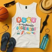 Occupational Therapy Play Is My Favorite Occupation Cool OT Tank Top thumb 4