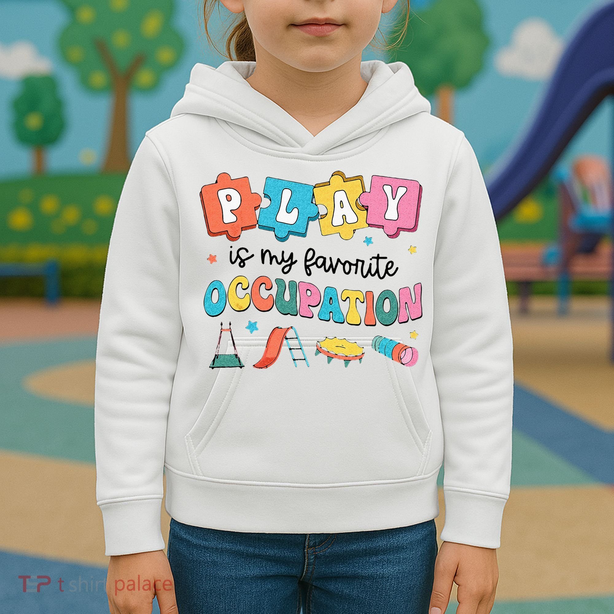Occupational Therapy Play Is My Favorite Occupation Cool OT Kids Hoodie