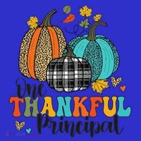 One Thankful Principal School Pumpkins Thanksgiving Fall Visor thumb 3