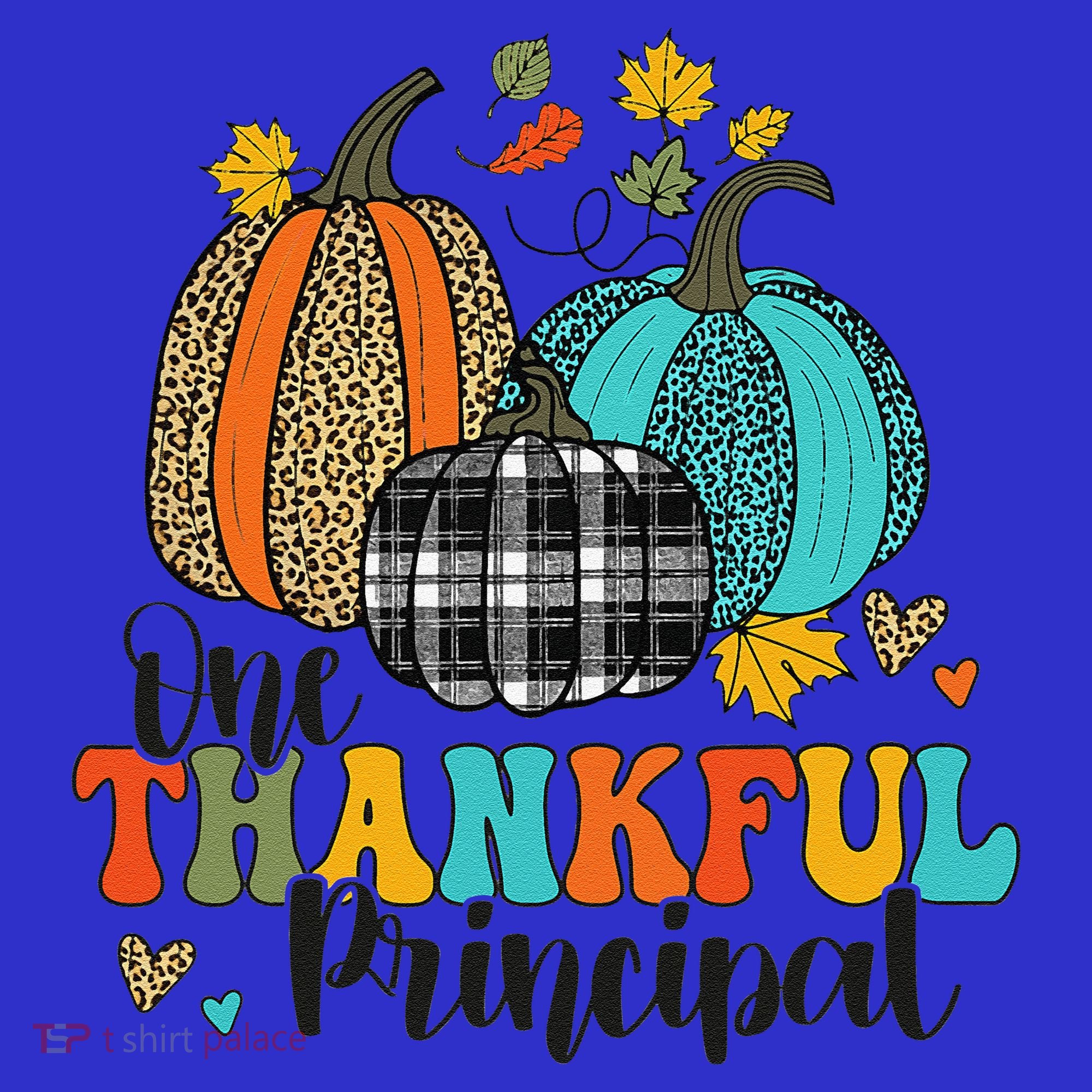 One Thankful Principal School Pumpkins Thanksgiving Fall Visor