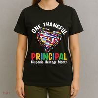 One Thankful Principal Hispanic Heritage Month Countries T-Shirt thumb 4