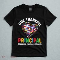 One Thankful Principal Hispanic Heritage Month Countries T-Shirt thumb 5