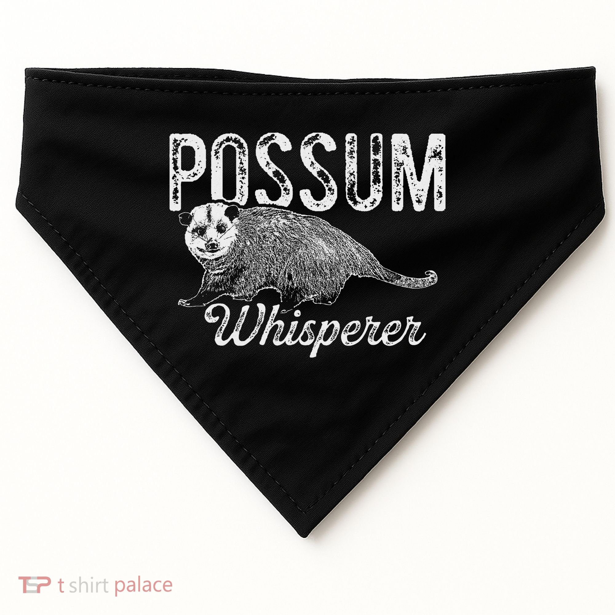Opossum T Possum Whisperer I Love Possums USA-Made Doggie Bandana
