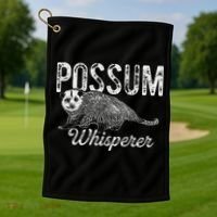 Opossum T Possum Whisperer I Love Possums Golf Towel thumb 1