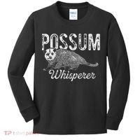 Opossum T Possum Whisperer I Love Possums Kids Long Sleeve Shirt thumb 0