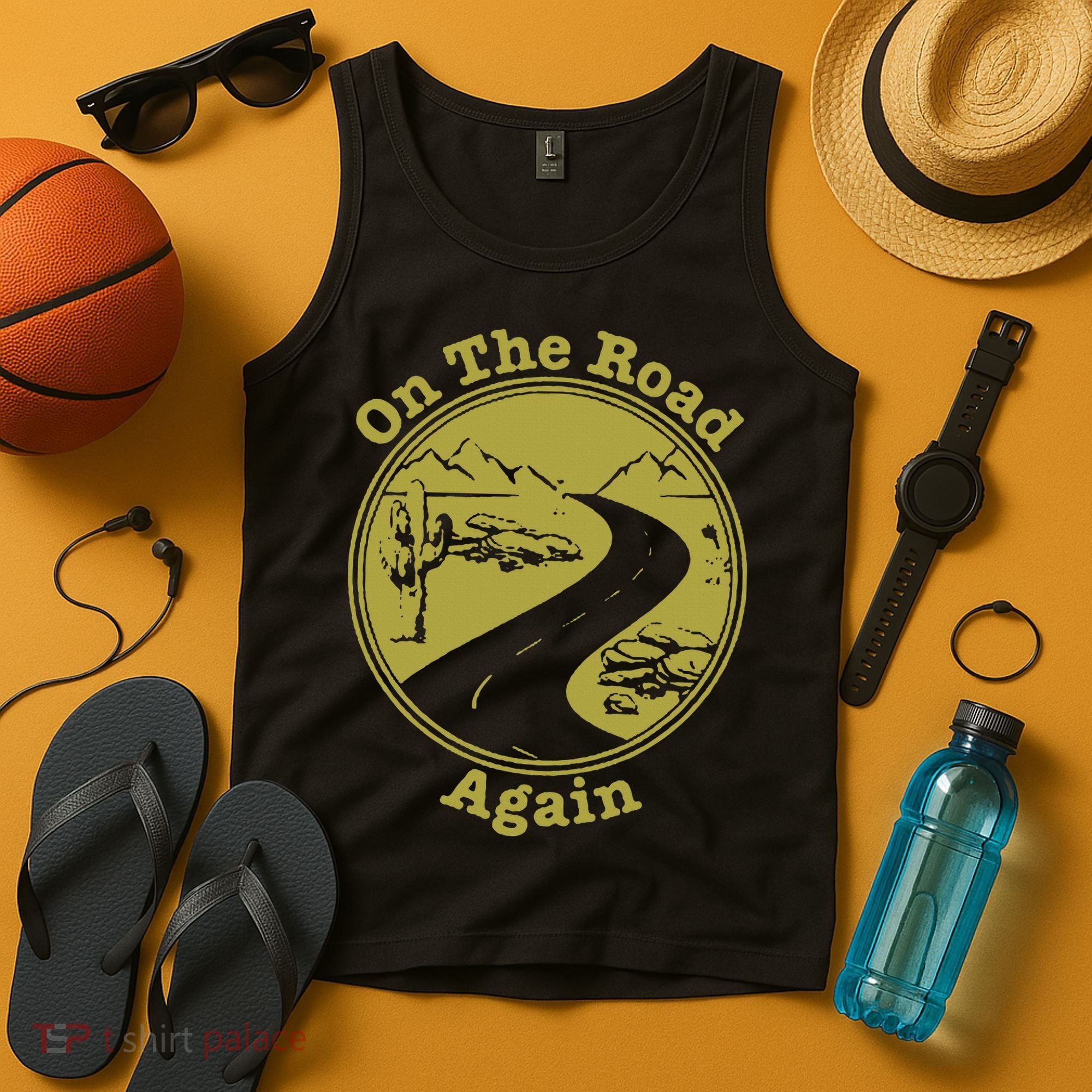 On The Road Again Vacation Camping Road Trip Tank Top