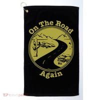 On The Road Again Vacation Camping Road Trip Golf Towel thumb 0