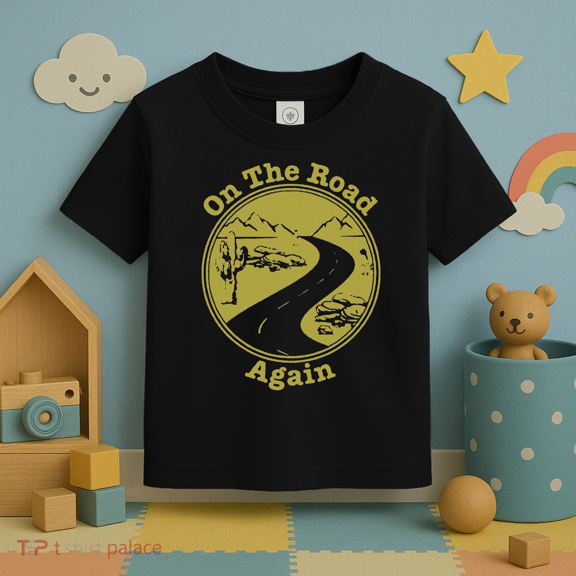 On The Road Again Vacation Camping Road Trip Toddler T-Shirt