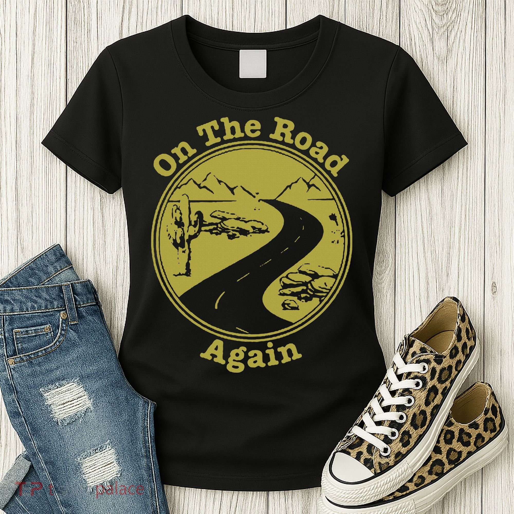 On The Road Again Vacation Camping Road Trip Women's T-Shirt