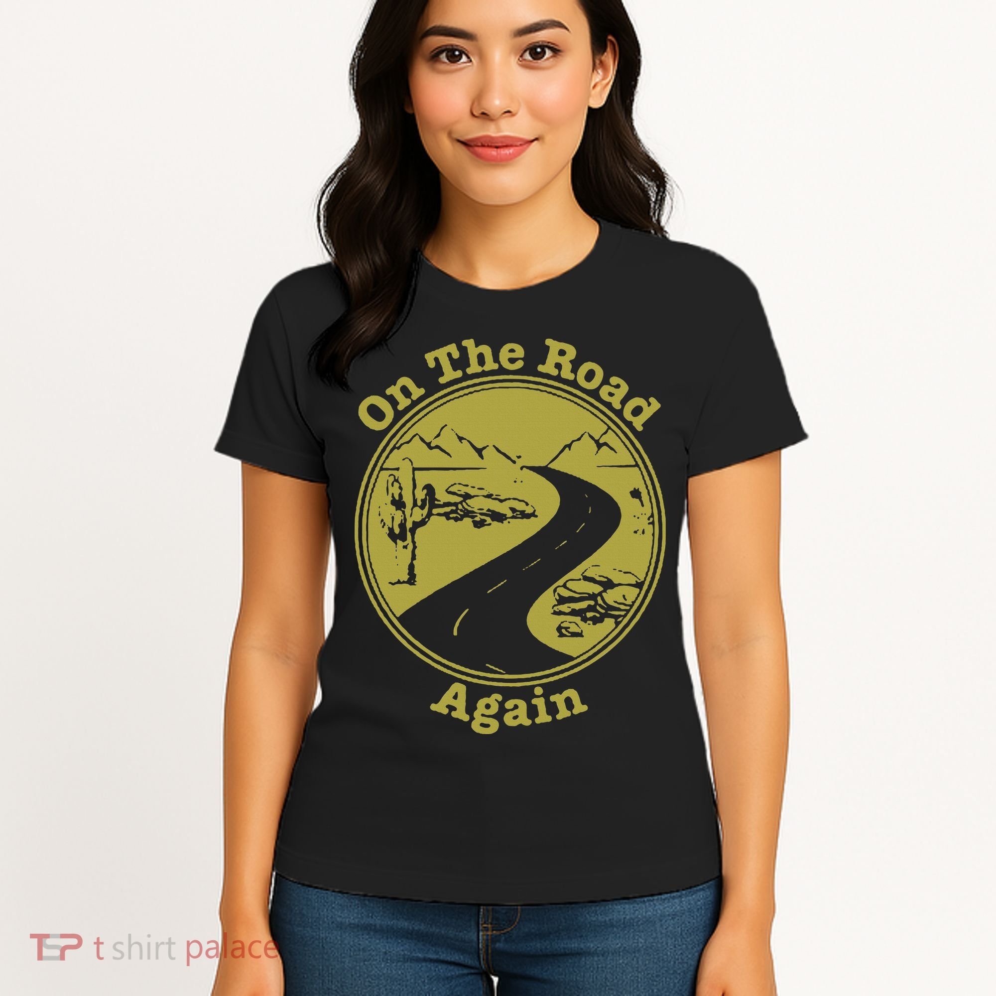 On The Road Again Vacation Camping Road Trip Women's T-Shirt