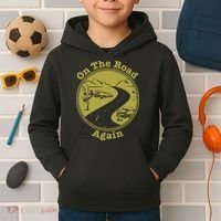 On The Road Again Vacation Camping Road Trip Kids Hoodie thumb 2