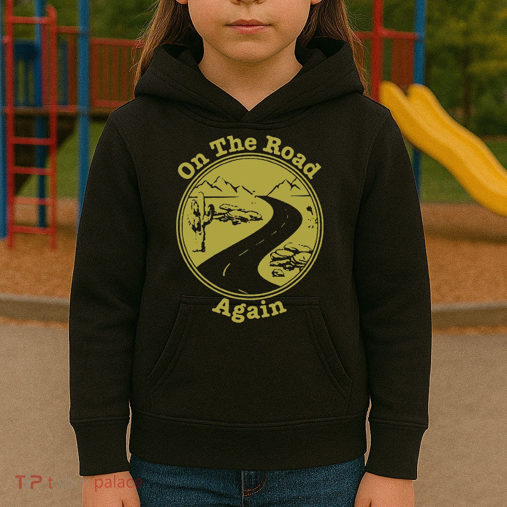 On The Road Again Vacation Camping Road Trip Kids Hoodie