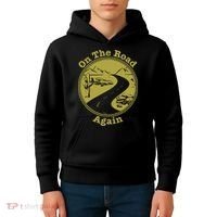 On The Road Again Vacation Camping Road Trip Kids Hoodie thumb 4