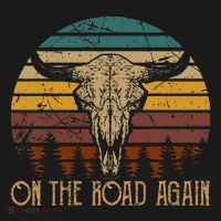 On The Road Again Outlaws Music Bull Skull Love Cowboy Boots Women's Tank Top thumb 5