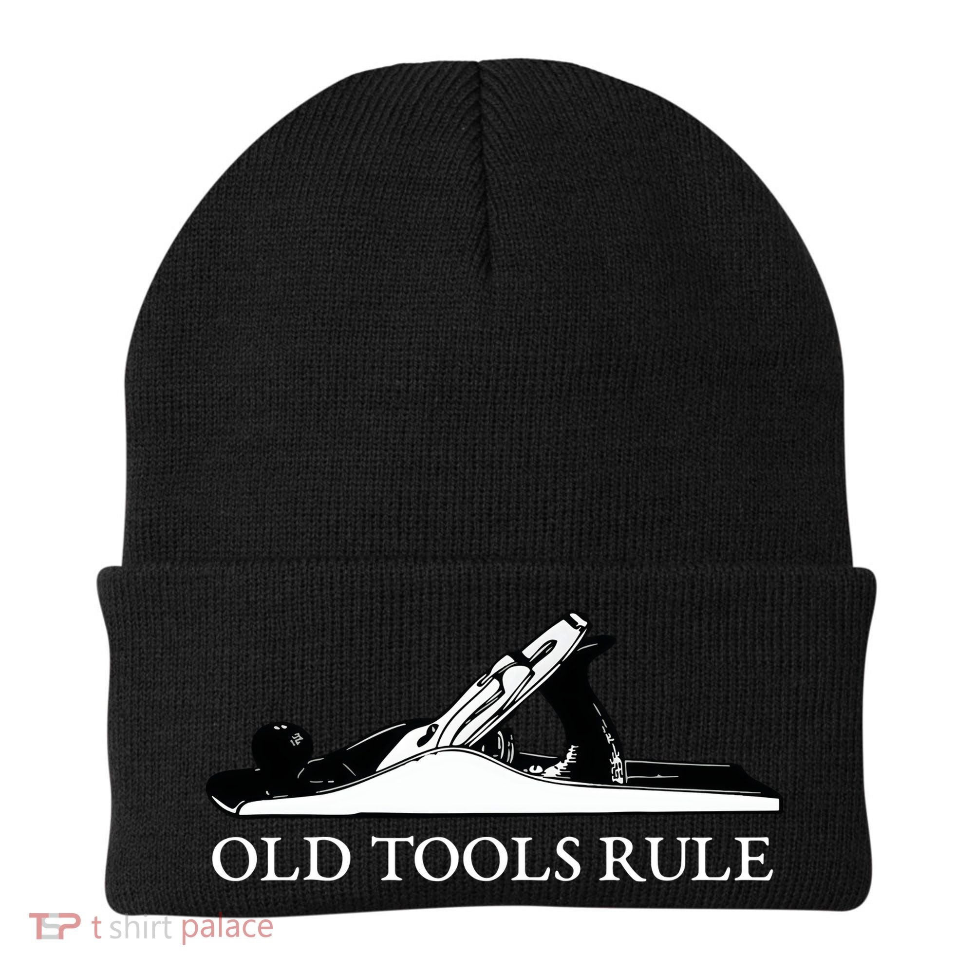 OLD TOOLS RULE HAND PLANE WOODWORKING MAN CAVE Beanie