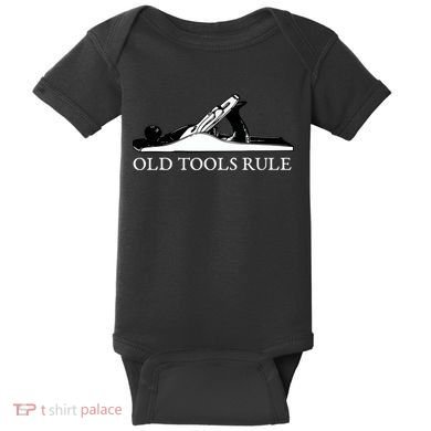 OLD TOOLS RULE HAND PLANE WOODWORKING MAN CAVE Baby Bodysuit