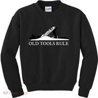 OLD TOOLS RULE HAND PLANE WOODWORKING MAN CAVE Kids Sweatshirt thumb 0