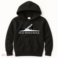 OLD TOOLS RULE HAND PLANE WOODWORKING MAN CAVE Kids Hoodie thumb 0