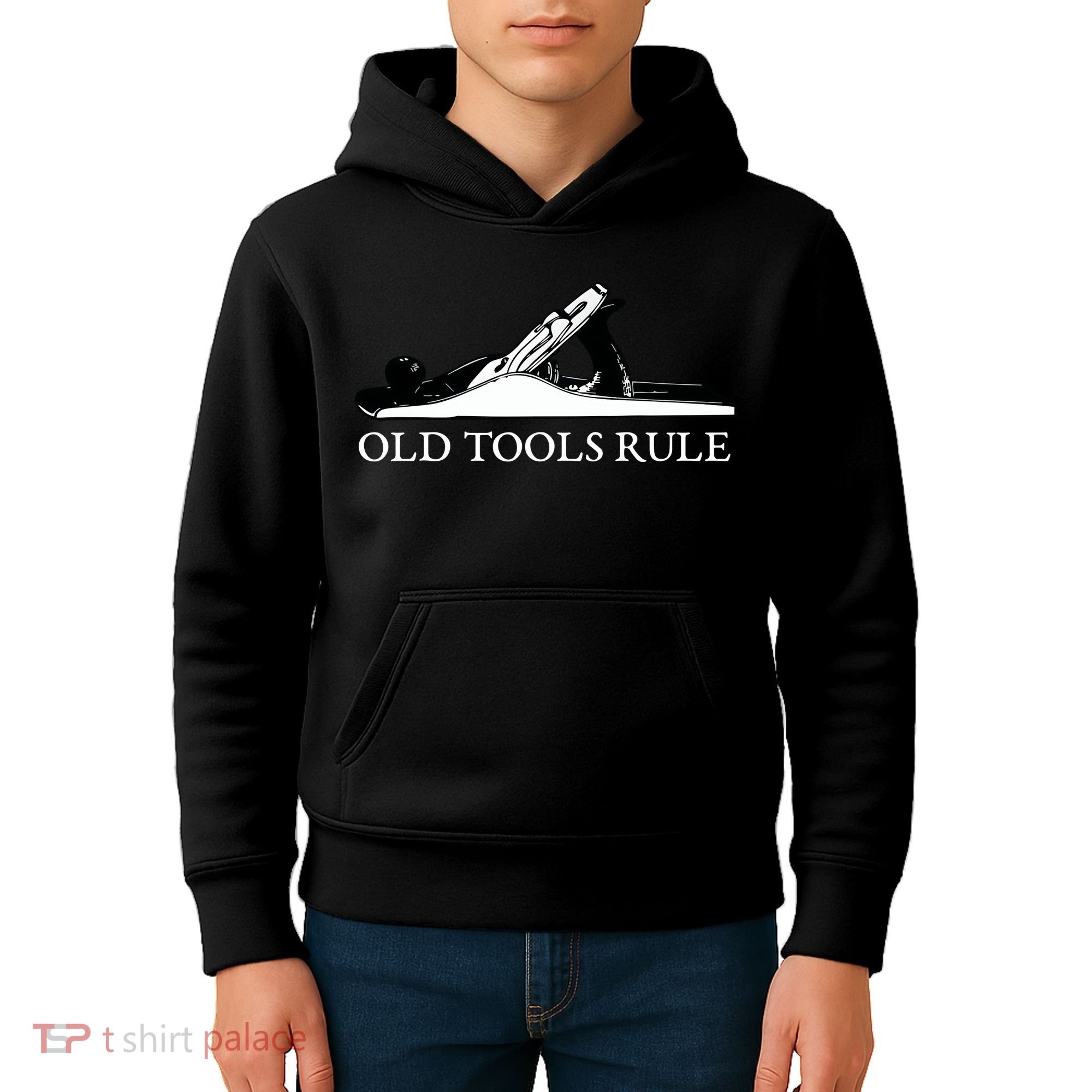 OLD TOOLS RULE HAND PLANE WOODWORKING MAN CAVE Kids Hoodie