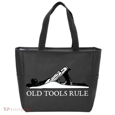 OLD TOOLS RULE HAND PLANE WOODWORKING MAN CAVE Tote Bag