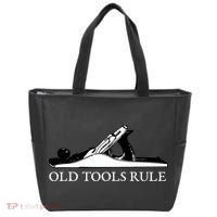 OLD TOOLS RULE HAND PLANE WOODWORKING MAN CAVE Tote Bag thumb 0