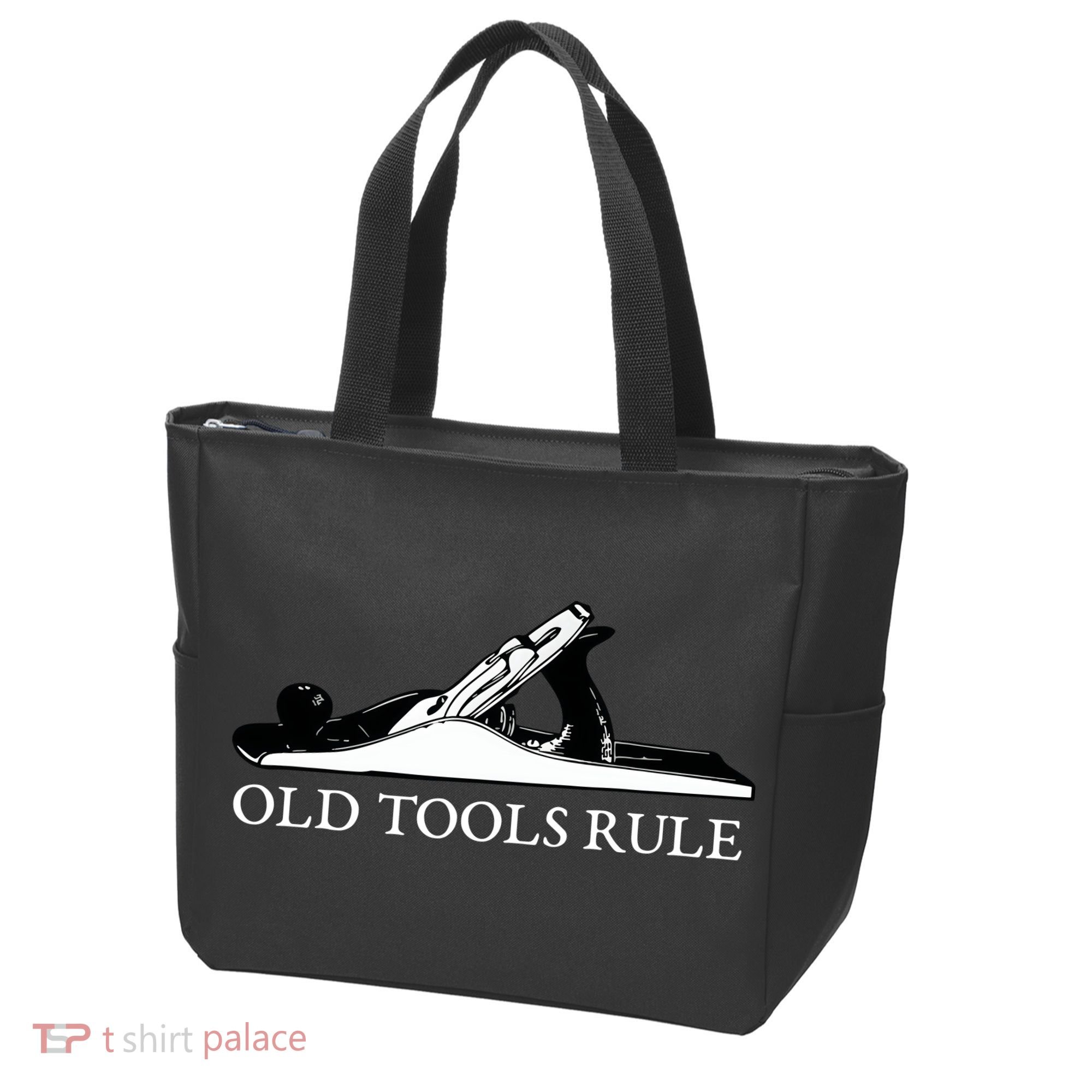 OLD TOOLS RULE HAND PLANE WOODWORKING MAN CAVE Tote Bag
