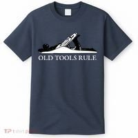 OLD TOOLS RULE HAND PLANE WOODWORKING MAN CAVE T-Shirt thumb 0