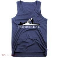 OLD TOOLS RULE HAND PLANE WOODWORKING MAN CAVE Tank Top thumb 0
