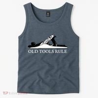 OLD TOOLS RULE HAND PLANE WOODWORKING MAN CAVE Tank Top thumb 2