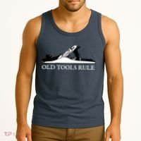 OLD TOOLS RULE HAND PLANE WOODWORKING MAN CAVE Tank Top thumb 3