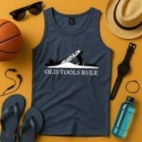 OLD TOOLS RULE HAND PLANE WOODWORKING MAN CAVE Tank Top thumb 4