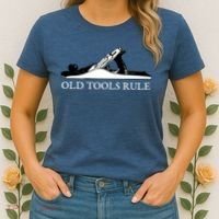 OLD TOOLS RULE HAND PLANE WOODWORKING MAN CAVE Women's T-Shirt thumb 2