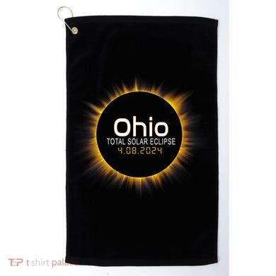Ohio Total Solar Eclipse April 8 2024 Golf Towel