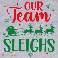 Our Team Sleighs Christmas Santa Reindeers Office Staff Women's Sweatshirt thumb 2