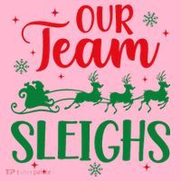 Our Team Sleighs Christmas Santa Reindeers Office Staff Coaster thumb 2
