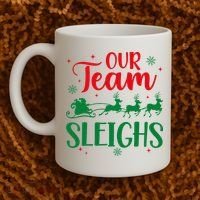 Our Team Sleighs Christmas Santa Reindeers Office Staff Coffee Mug thumb 2