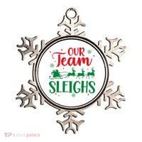 Our Team Sleighs Christmas Santa Reindeers Office Staff Ornament thumb 0