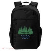 Oregon Trees Silhouette Nature Outdoorsy Funny Gift Backpack thumb 0