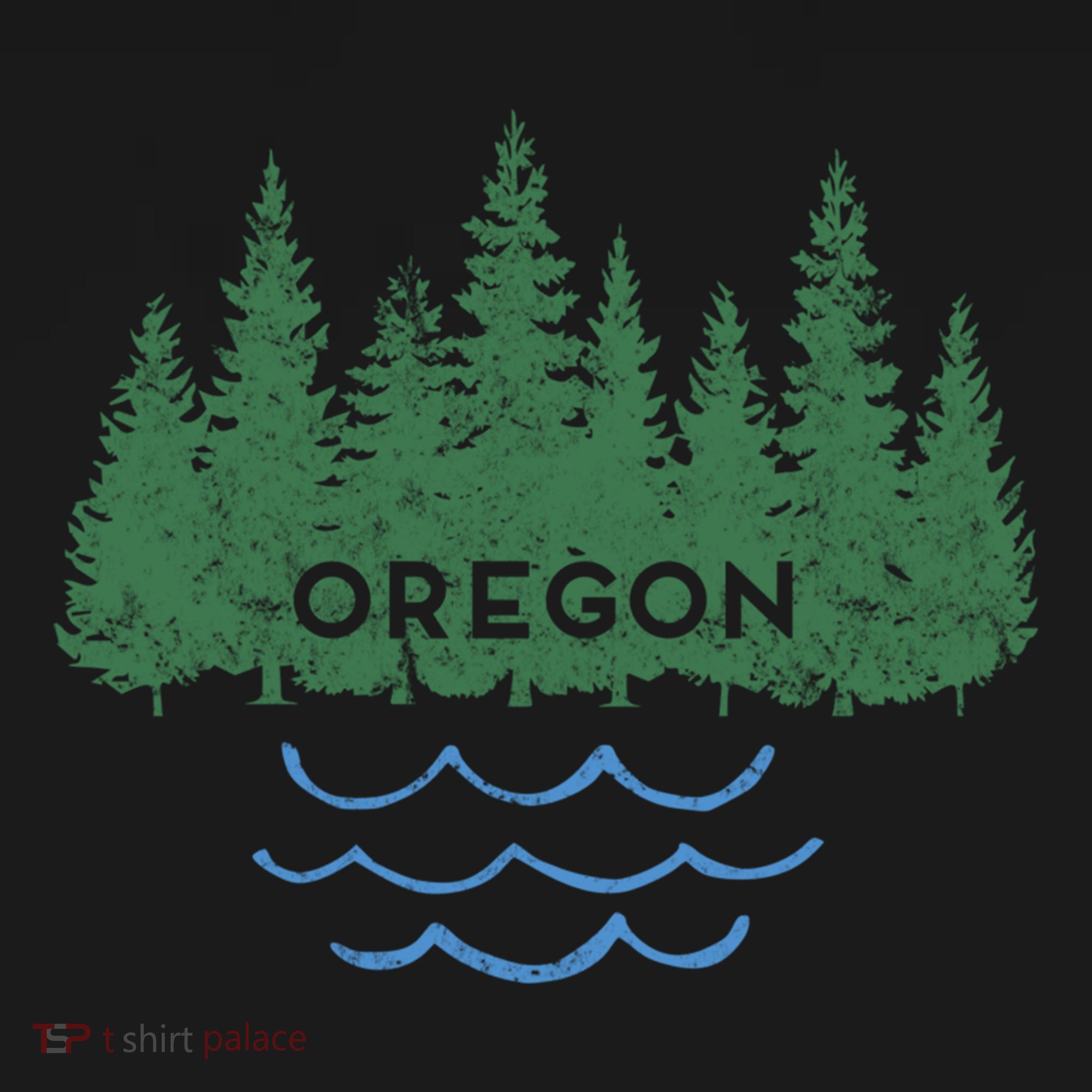 Oregon Trees Silhouette Nature Outdoorsy Funny Gift Bucket Hat