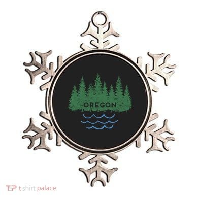 Oregon Trees Silhouette Nature Outdoorsy Funny Gift Ornament