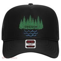Oregon Trees Silhouette Nature Outdoorsy Funny Gift Hat thumb 0