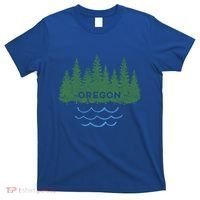Oregon Trees Silhouette Nature Outdoorsy Funny Gift T-Shirt thumb 0