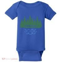 Oregon Trees Silhouette Nature Outdoorsy Funny Gift Baby Bodysuit thumb 0