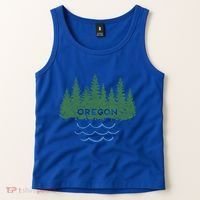 Oregon Trees Silhouette Nature Outdoorsy Funny Gift Tank Top thumb 2
