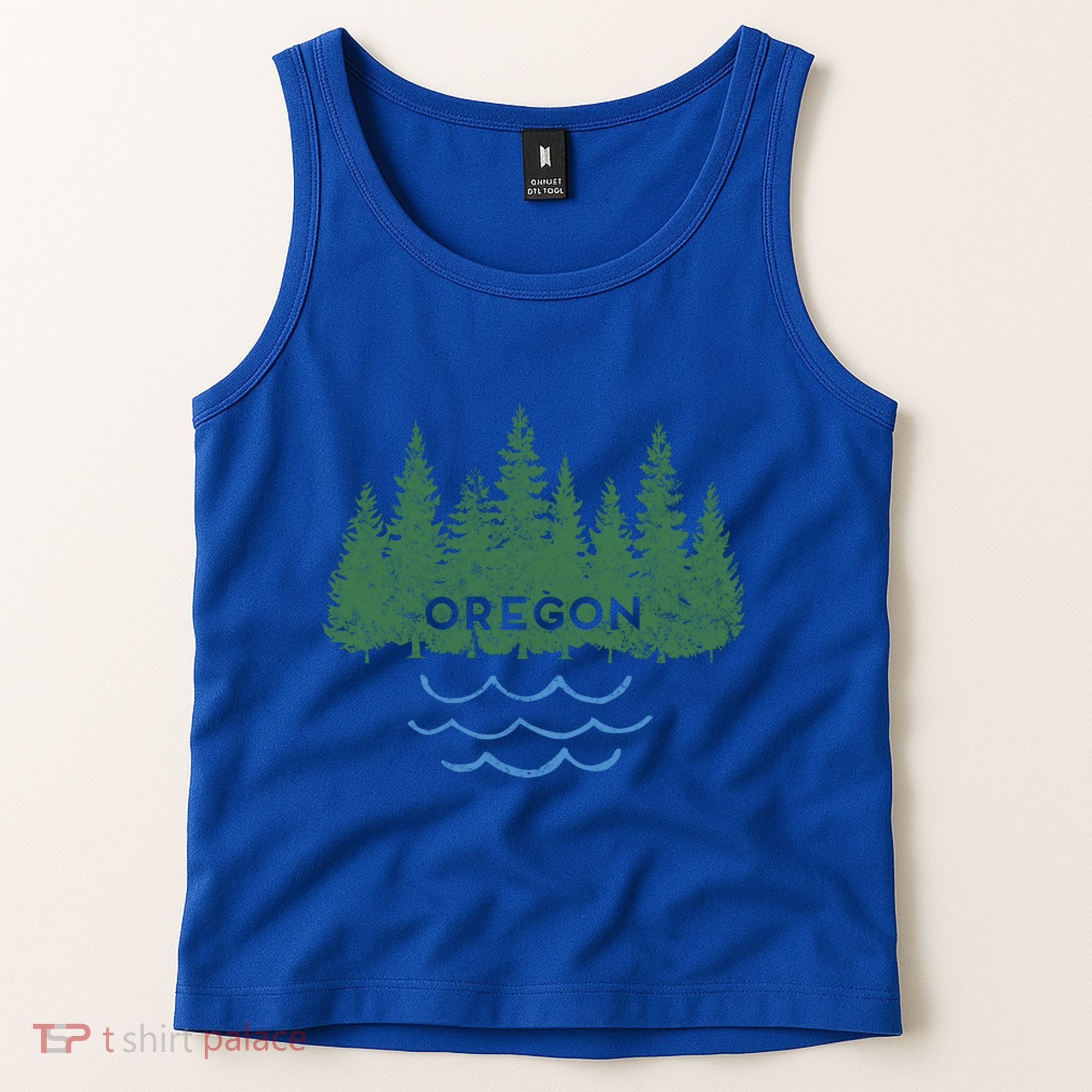 Oregon Trees Silhouette Nature Outdoorsy Funny Gift Tank Top