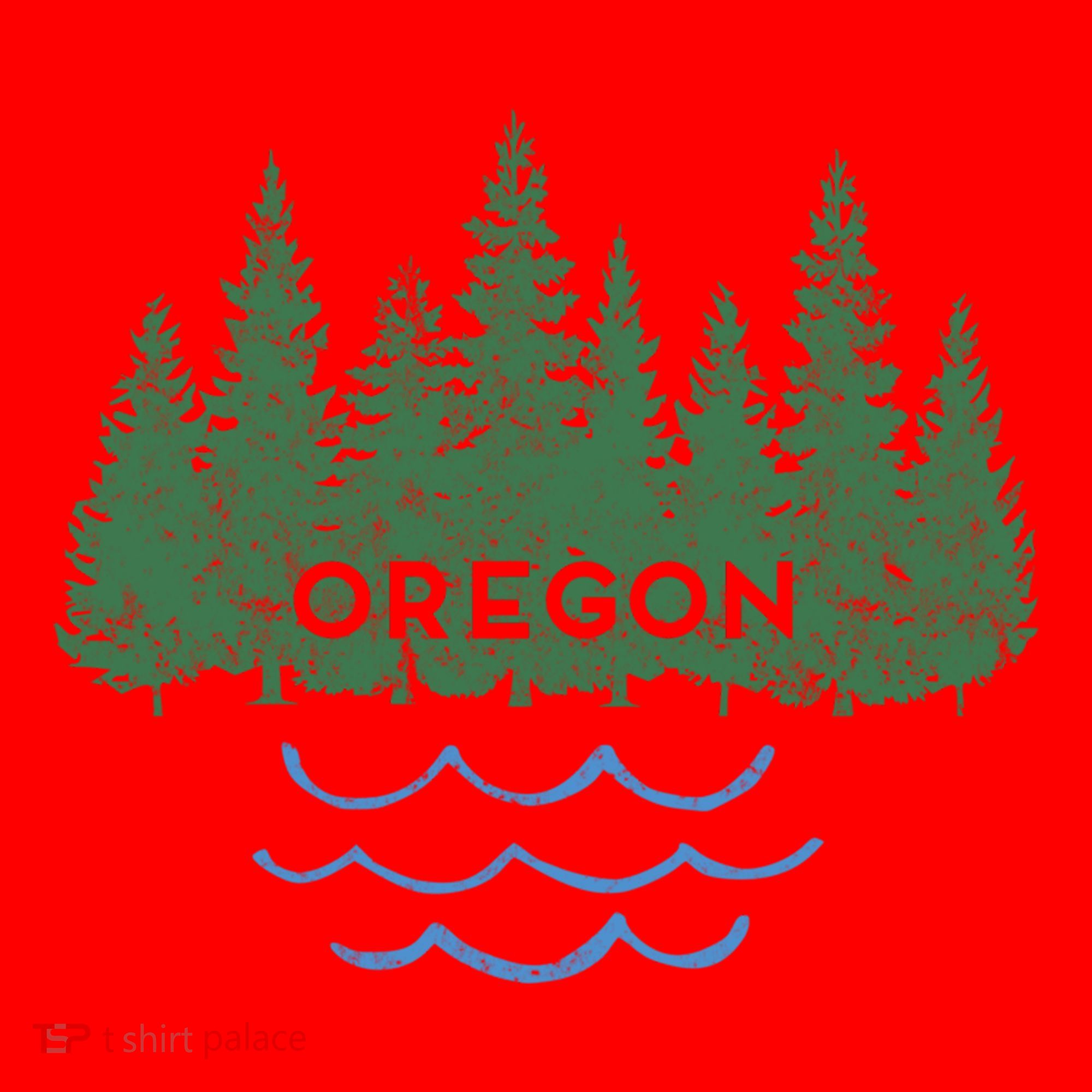 Oregon Trees Silhouette Nature Outdoorsy Funny Gift Santa Hat