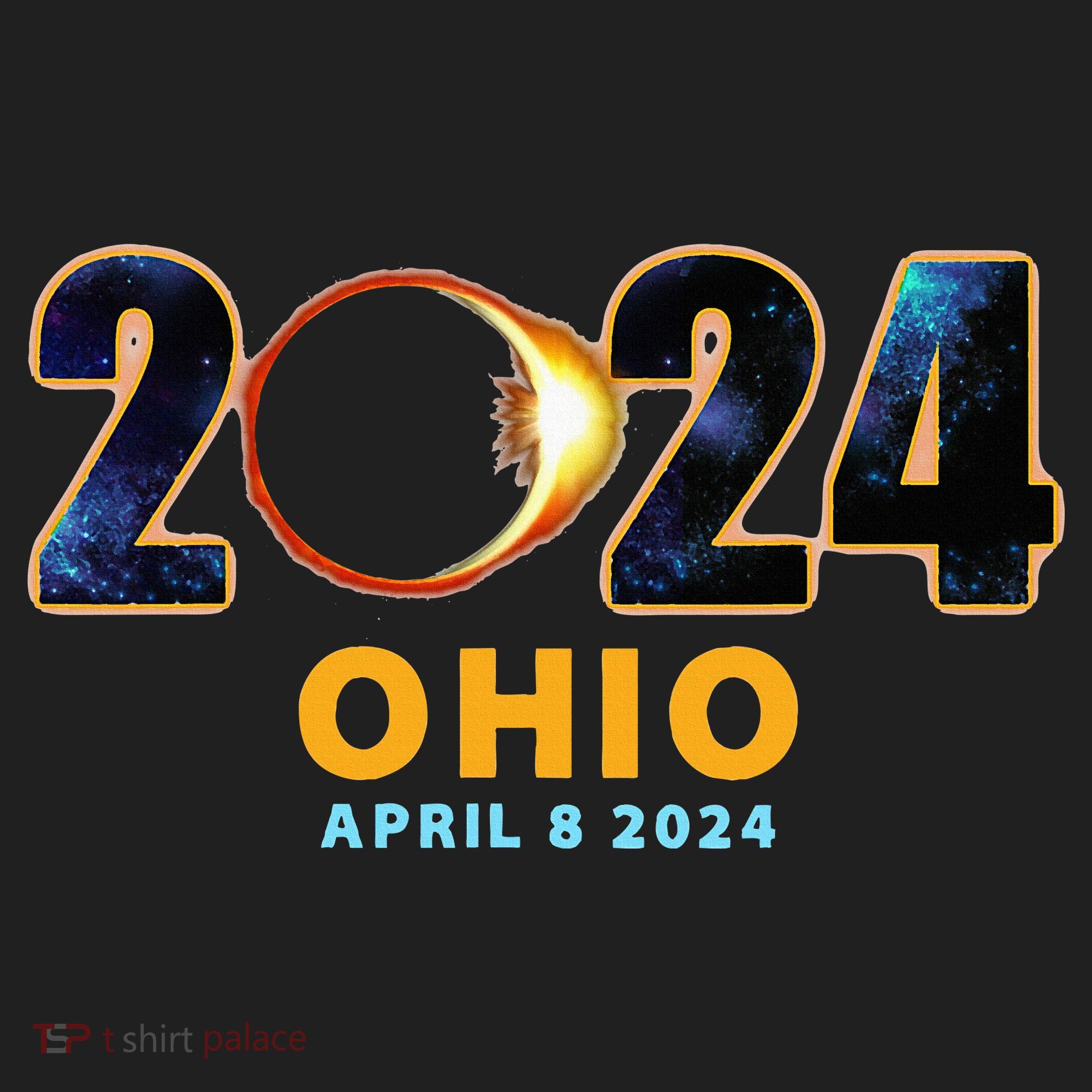 Ohio Total Solar Eclipse 2024 Golf Towel